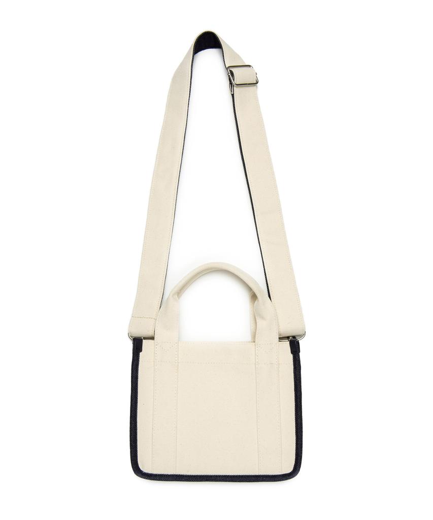 Lee Corduroy Square Two-Way Tote Bag Ivory