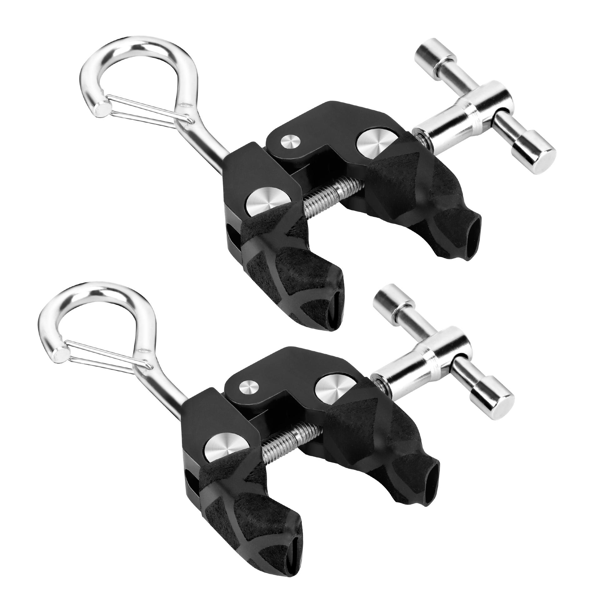 SANLIKE 2Pcs Heavy-Duty Super Crab Clamps for SUV | Waterproof Canopy Tarpaulin Clips with Climbing Hooks Secure Camping Tarp чёрный