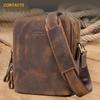 Czarny Anioł Retro Skóra Crazy Horse Męska Torba Na Ramię Crossbody