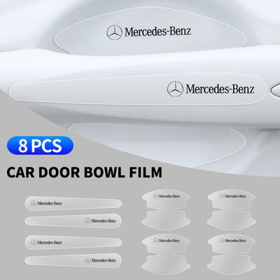 8 db átlátszó PVC autóajtó kilincs csészealj díszmatricák Mercedes Benz AMG W124 W202 W203 W204 W210 W211 kiegészítőkhöz