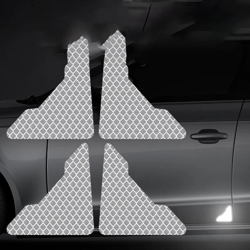 8PCS Car Door Stickers Universal Safety Warning Mark OPEN High Reflective Tape for Auto Accessories Exterior Bike Helmet Safety