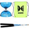 Triple Bearing Diabolo Transparent Chinese Yoyo for Elderly and Kids Fitness, Soft TPU Material, Assorted Colors, 5.78 X 5.03 Inches, Smooth