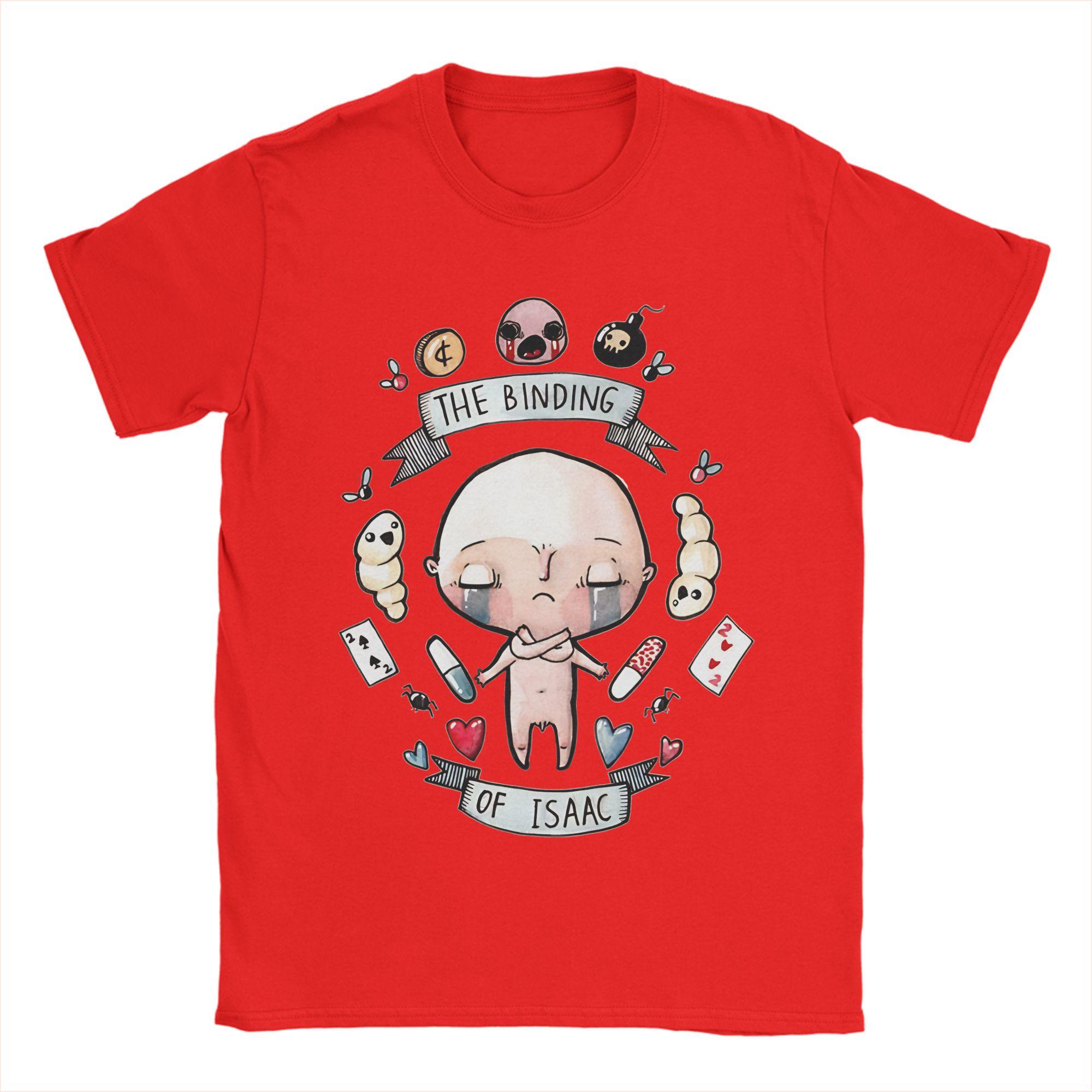 

Уникальная футболка The Binding Of Isaac для унисекс с круглым вырезом, хлопковые футболки с коротким рукавом, топы больших размеров S