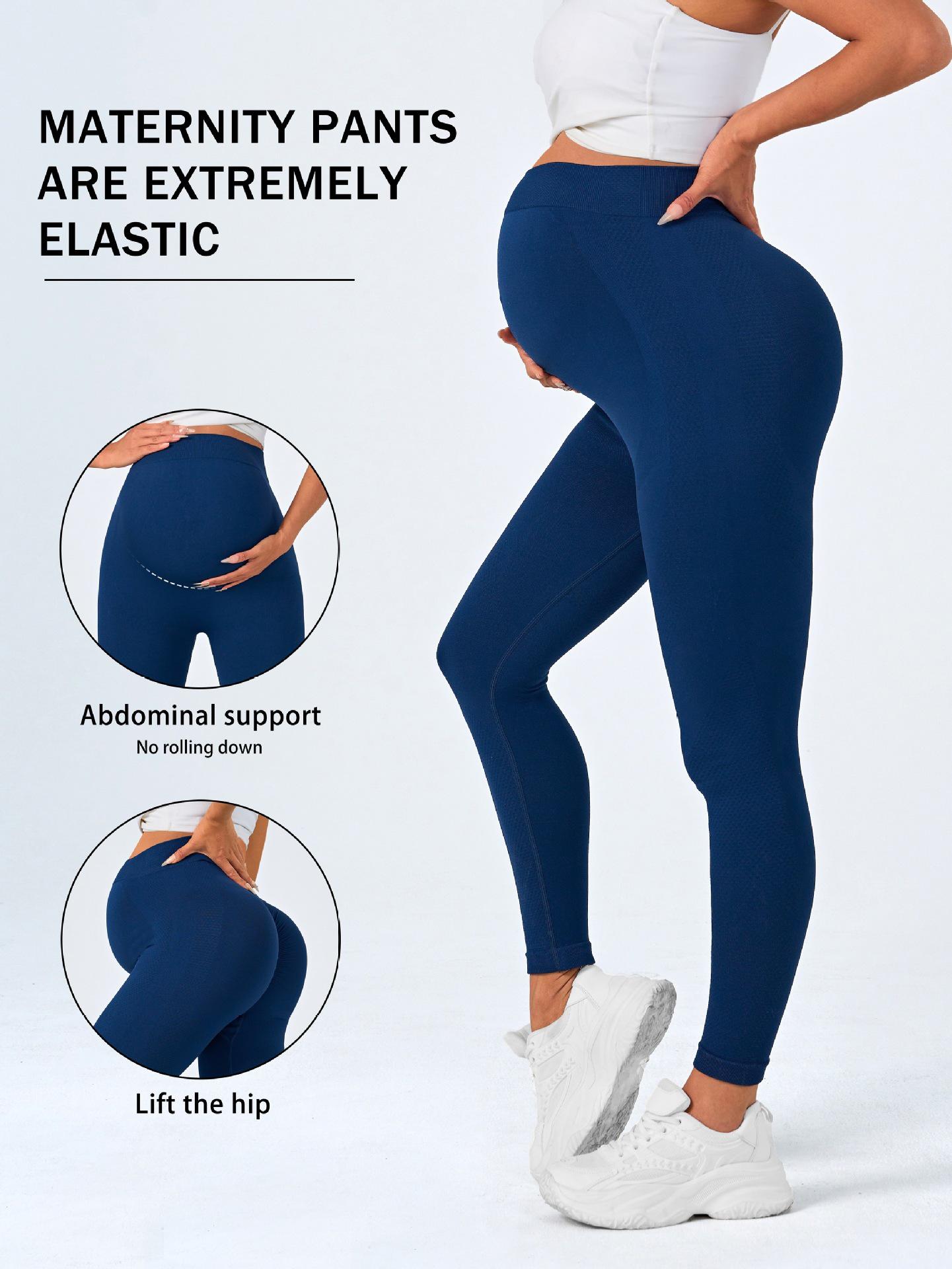 R 92056 Seamless Black Maternity Pants Black