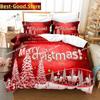 3D Christmas Quilt Cover Bedding Set Duvet Comforter Pillow Case Bed Linens Twin Queen King Double Full Single Bedroom