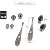 4 Pairs/Set Women Crystal Bohemian Earring Stud Earrings for Women Boucle D'oreille Jewelry Dazzling Cubic Zirconia Opal Brincos
