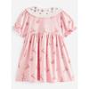 Girls' Pink Lapel Dress Baby Short-Sleeved Pure Cotton Babydoll Shirt Kidsren's Summer Dress Kidsren's Embroidered Princess Dress