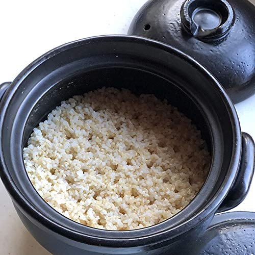 Saji Pottery Rice Cooker, Black, 19.5cm, Banko Ware, Excellent Quality, 3-cup Capacity (with Inner Lid), 30-1