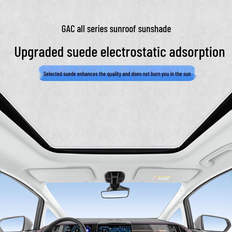 

Silicone Electrostatic Sunroof Shade for Trumpchi GS3, GS4, GS5, GS8, and GM8 Black [Silicone]