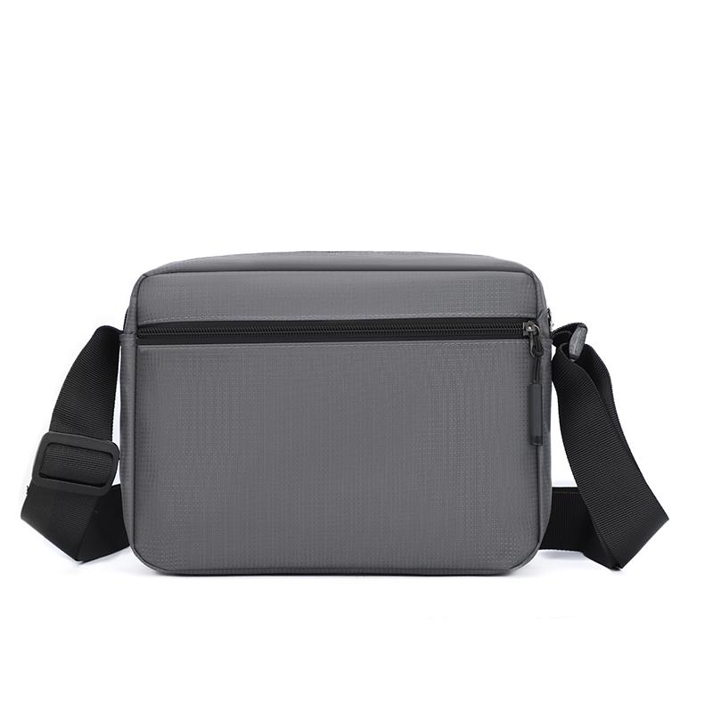 Men's Oxford Cloth Crossbody Bag - Slim Multi-Zip Shoulder Bag for Daily/Commute (3 Color Options)