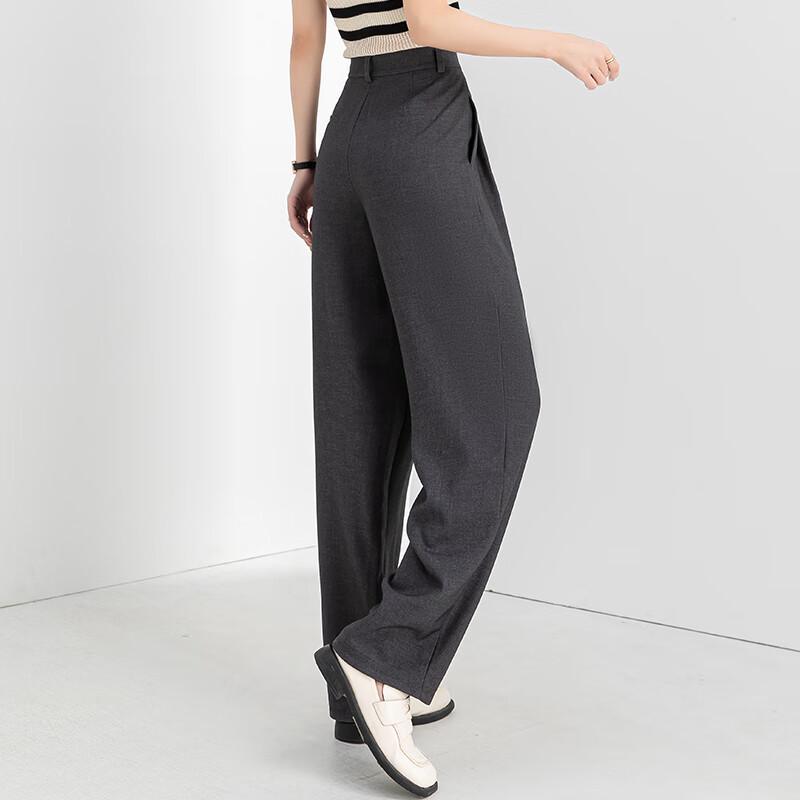 Women's High-Waist Wide-Leg Drape Casual Trousers