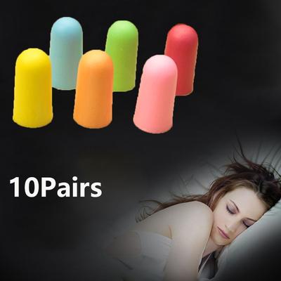 Random Color Comfort Sleeping Anti-noise Soft Rebound Earplugs Polyurethane Foam Tapered Earmuffs