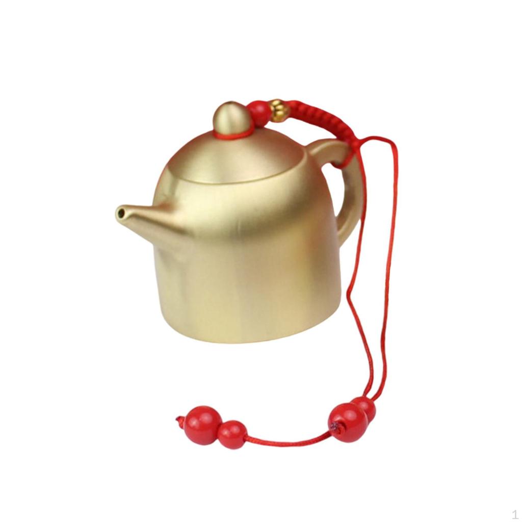 Brass Teapot Mini Birthday Gift Desktop Ornament Figurine Tea Ceremony for Cabinet Fireplace