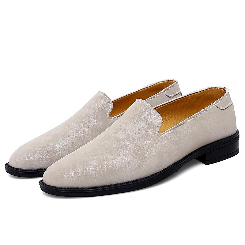 

Нескользящая мужская удобная обувь, модные мужские мокасины для отдыха на открытом воздухе, универсальные мужские деловые туфли, мужские туфли из натуральной кожи без застежек 48 песчаный