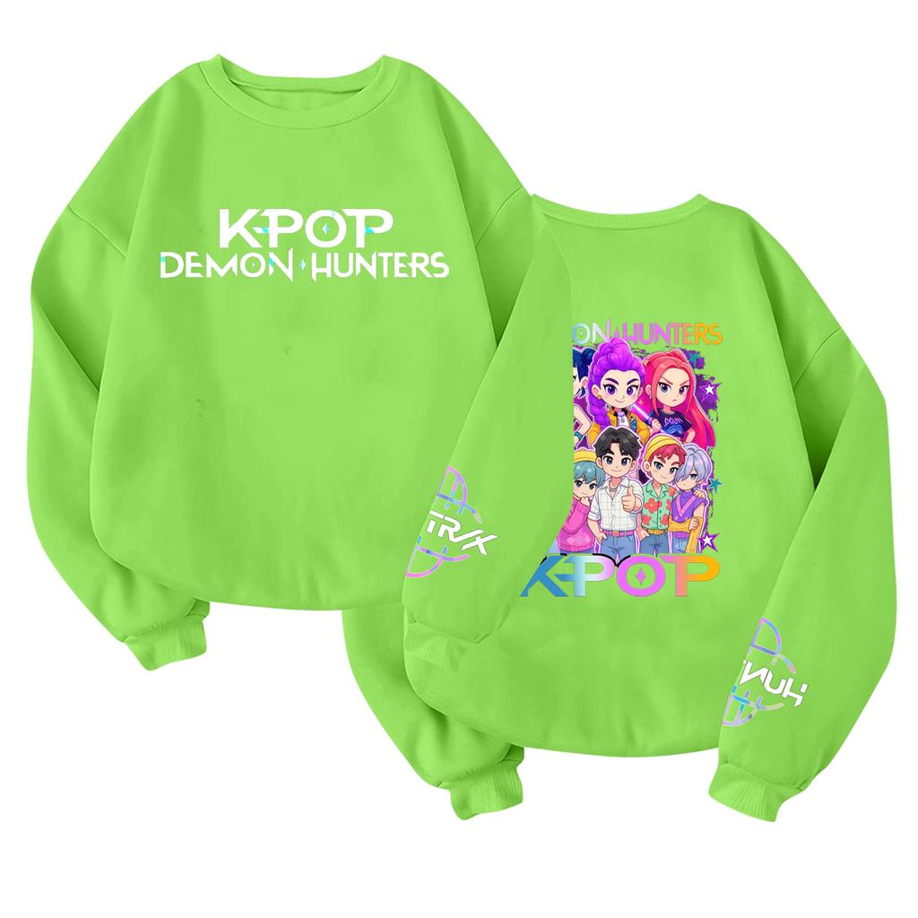 Children's Fashionable Lightweight Long-sleeved Round Neck Pullover With Pockets Printed Pullover