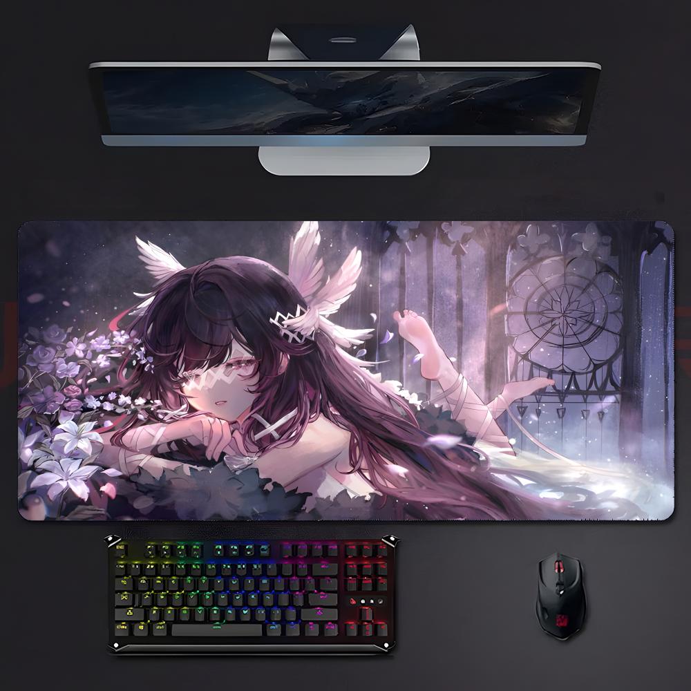 Genshin Impact Game Mysterious Ggenshin Impact Mouse Pad Large Gaming Mousepad With Stitched Edges Thickened Desk Mat Pc