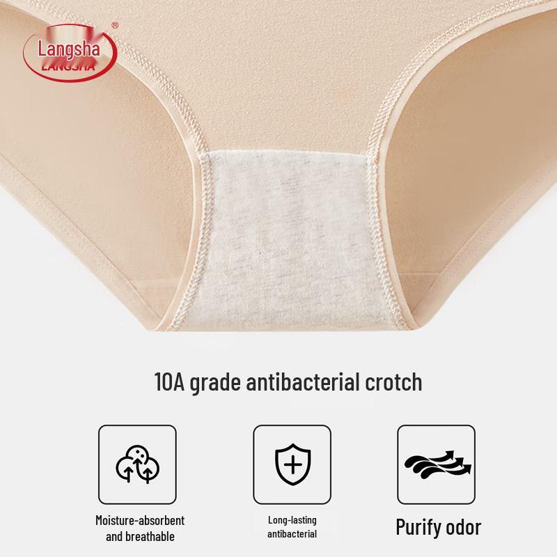 LANGSHA Women's Pure Cotton Antibacterial Breathable Bow Panties