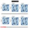 2D flat printing 2pcs Drapes blue flowers Durable Polyester  Without Electricity summer party decorations Perfect for Indoor