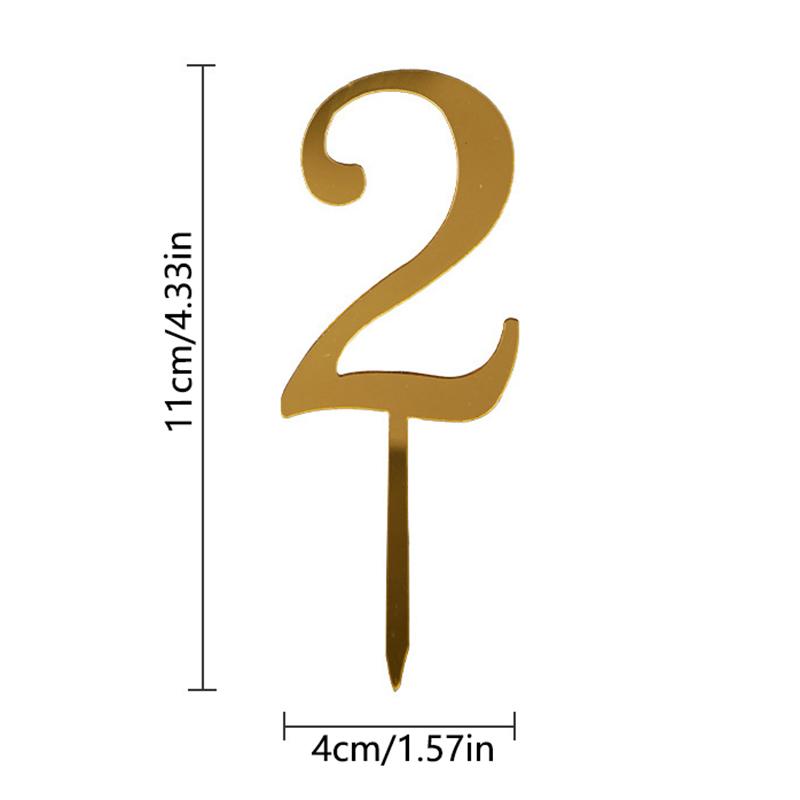0-9 Number Birthday Cake Decorations Wedding Cake Topper Adorn For Kids Birthday Party Holiday Cake Supplies