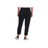 Under Armour Solid Logo Print Lace-Up Loose Knit Sports Pants Women Bottoms Black 1379444-001
