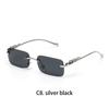 Ruiao rimless sunglasses UV400 fashion square metal glasses for men women designer man's brand sun glasses shades for outdoor