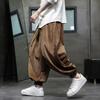 2024 Herbst/Winter Herren Chinesischer Stil Übergröße Cord Harems Hose