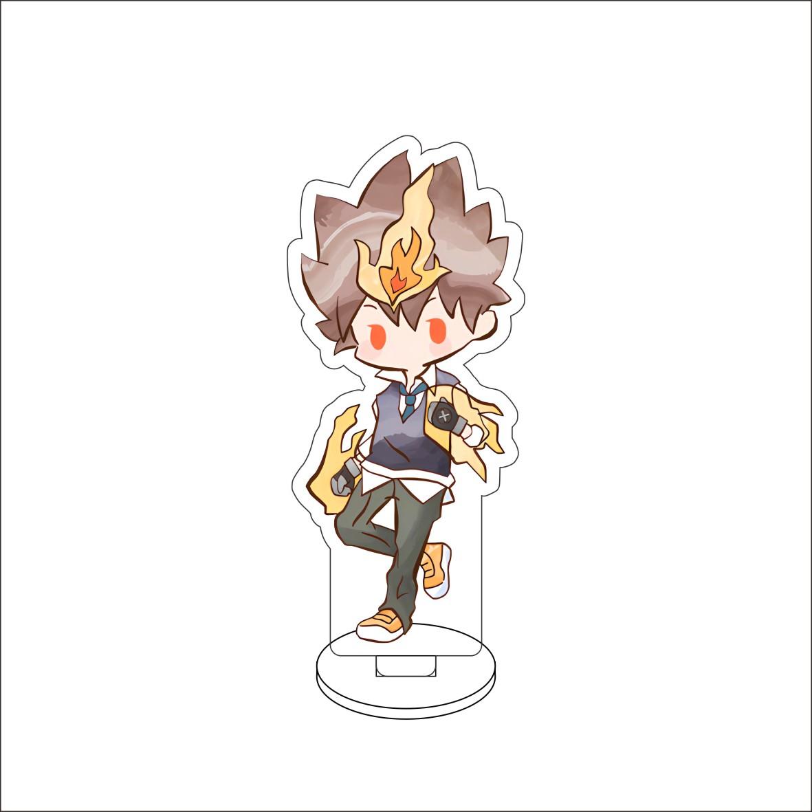 

10CM Anime Katekyo Hitman Reborn Figure Stand Model Sawada Tsunayoshi/Gokudera Hayato Cute Desk Decor Standing Sign Gifts 10CM