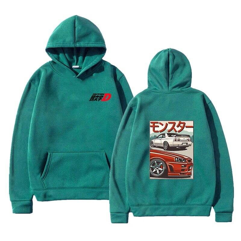 

Толстовка с капюшоном Initial D, модная повседневная мягкая толстовка с длинным рукавом и капюшоном для мужчин и женщин, уличная одежда в стиле Харадзюку, японский аниме-свитшот, топы для мужчин