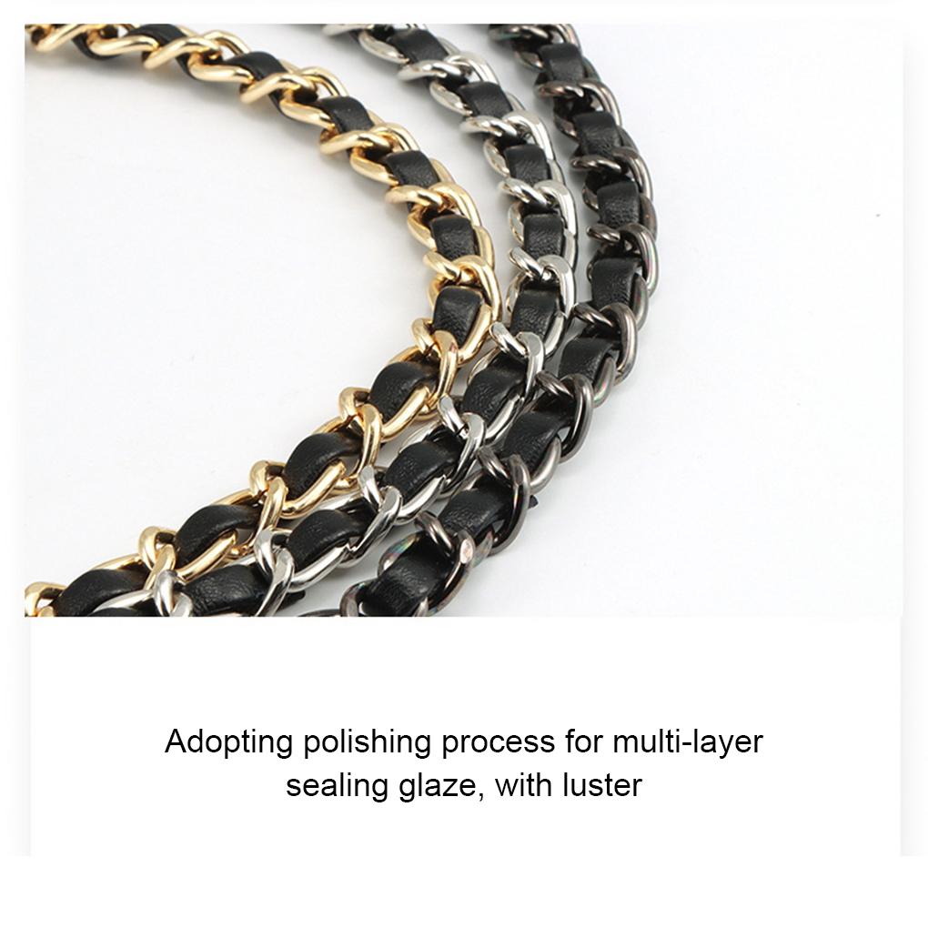 Bag Chain Leather Belt Shoulder Strap Metal Buckle Extension Girl Women Handbag Messenger Crossbody Purse Accs
