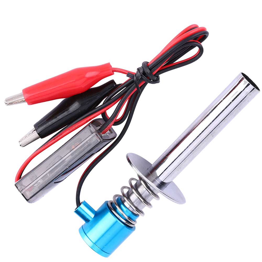 6V -24V Electronic Glow Plug Starter Igniter Fit for RC Car Engine (Blue)