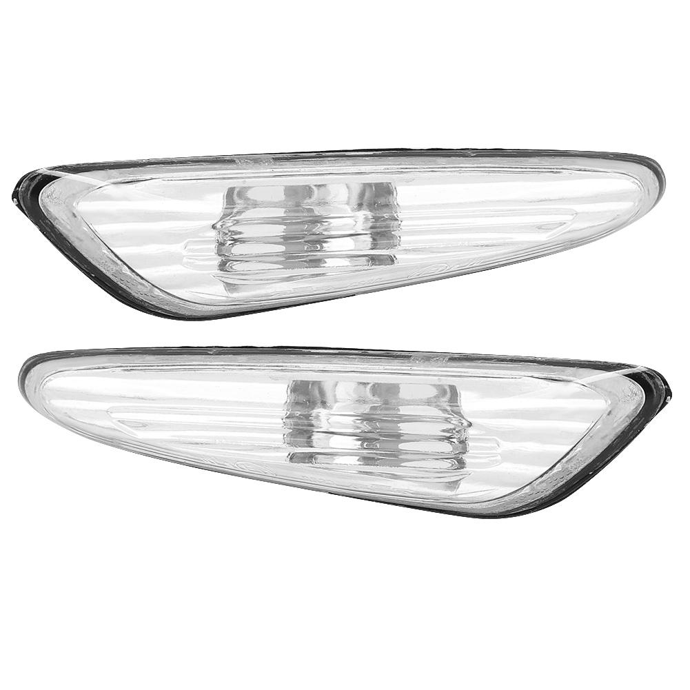 1 Pair Turn Signal Side Marker Lamp Cover 63137165915 63137165916 Fit for E46 325i Transparent