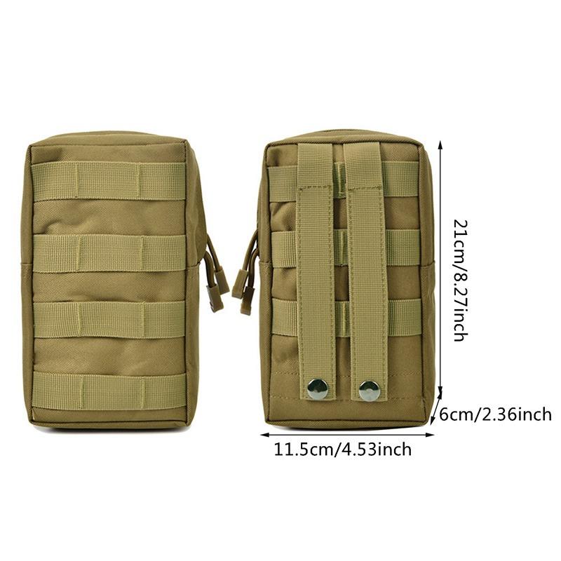 600D Oxford Outdoor Military Tactical Bag EDC Molle Tool Zipper Waist Accessories Durable Belt Comouflage Pouch Hunting Airsoft