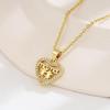 Diamond Heart MOM Necklace: Luxury Titanium Steel Pendant for Mother's Day