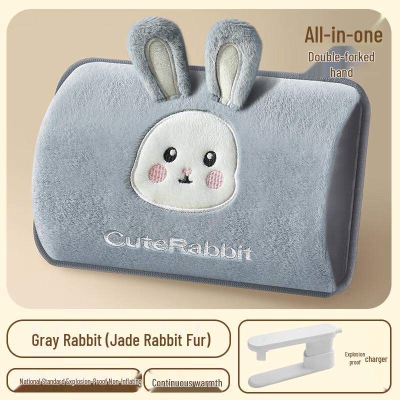 WEZHO Rechargeable Plush Cartoon Hot Water Bottle