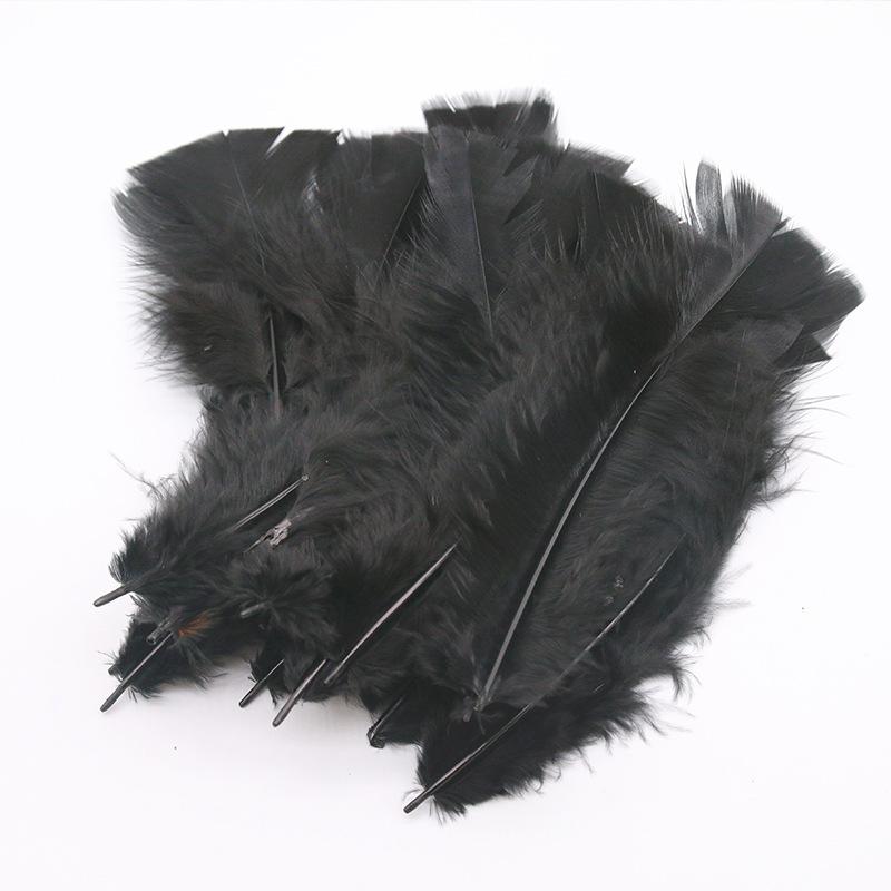 50Pcsdiy Handmade Feathers Flat Turkey Feathers Large Head Piece Feathers, Mask Decorative Clothing Material