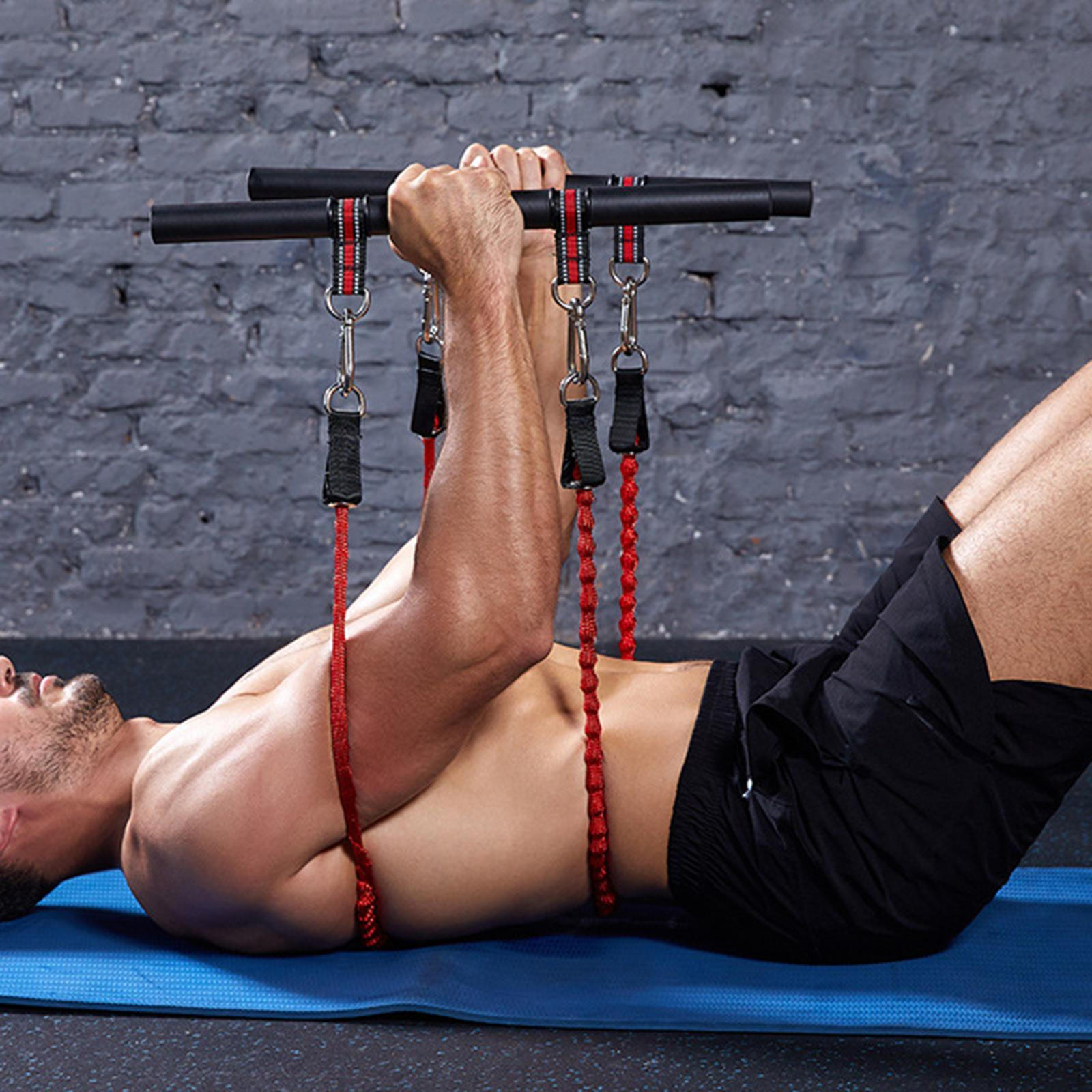 

Грудной Эспандер Растяжка Тела Тренажер Тренировка Рук AB Тренировка Мышц Сила Ног 60LB