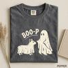 Boo-p Ghost Dog Comfort Colors Shirt, Funny Halloween Dog Mom Tee, Spooky Season Corgi Top, Retro Pet Lover Gift, Cute Animal Graphic