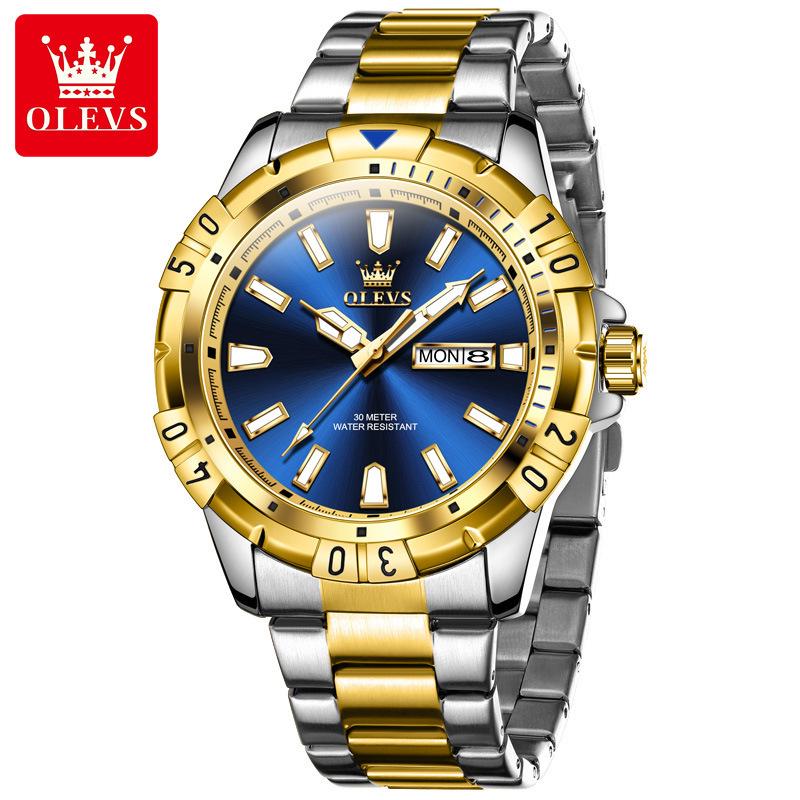 Oulisi Men's Green Submariner Quartz Waterproof Watch