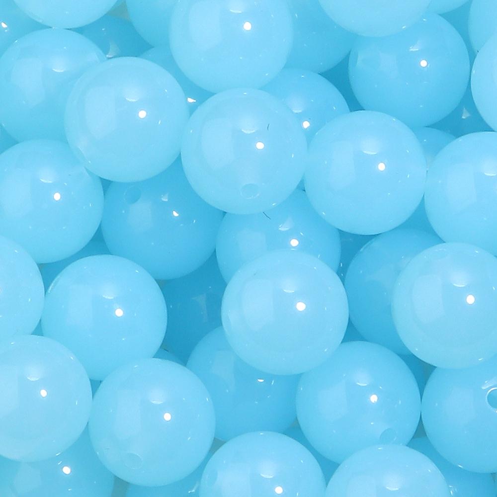 20pcs/lot 16mm Colorful Round Acrylic Beads Jelly Beads Loose Spacer Beads For Jewelry Making DIY Bracelets Necklace Accessories