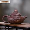 180ml Yixing Lila Ton Teekannen Handgefertigt Glücksbringer-Tierkanne Rohmaterial Lila Ton Teekocher Kanne Mit Sieb Zisha Teegeschirr