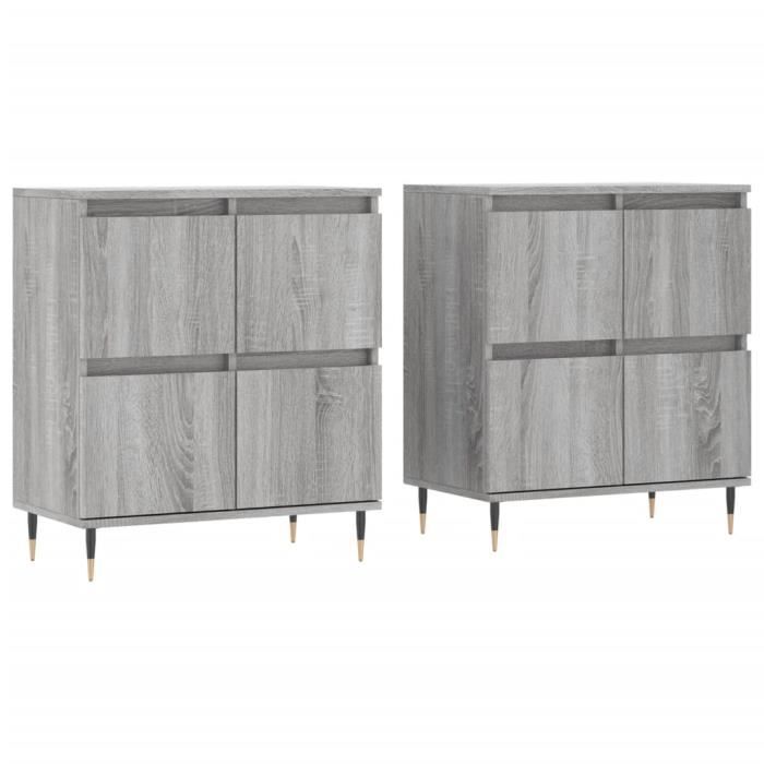VidaXL Buffets 2 pcs sonoma gris bois d'ingénierie 3190171