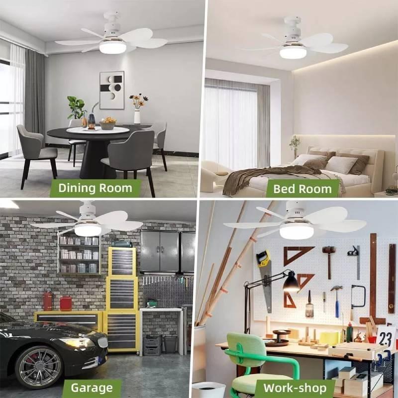 Modern Ceiling Led Fan Remote Control Light Dimmable Living Room Fan Tool Lamp