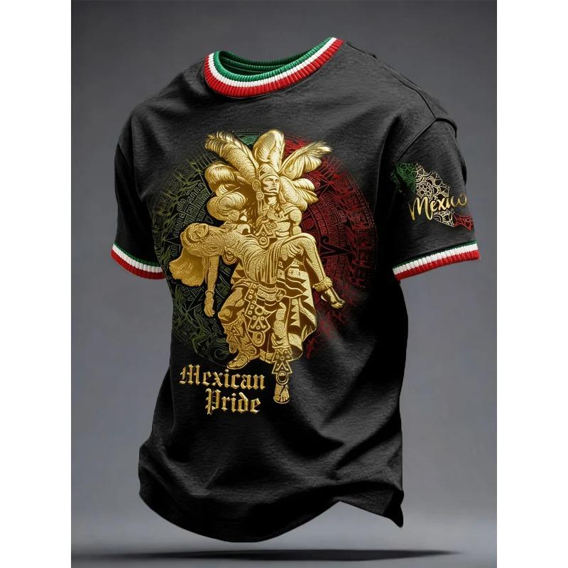Mexico Style Aztec Pattern T Shirt Men Women 3D Print Tribal Graphic Casual Tee Short Sleeve Sports Top Quick Outdoor Summer