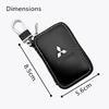 Leather Car Keychain Key Holder Bag Case Storage Bag for Mitsubishi Lancer 10 9 EX Outlander 3 ASX L200 Competition Car Styling