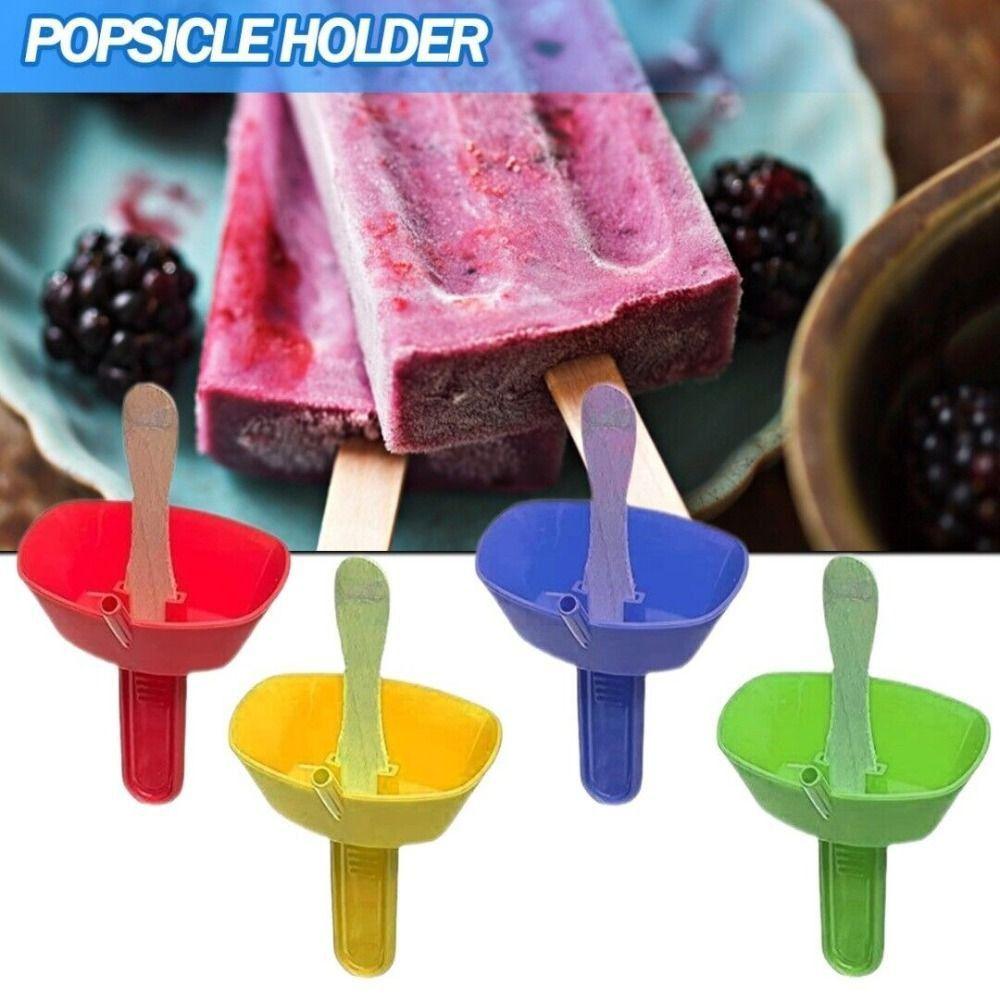 Popsicle Protectors Drip Guard Holder Ice Cream Bracket Cartoon Style Anti-drip Tray Children Kids Home Party Necessity