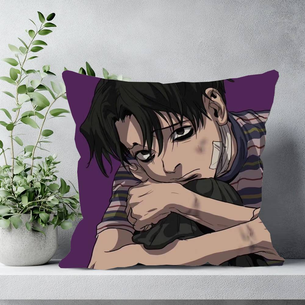 Korean Manga Killing Stalking Vintage Pillow Case Sofa Cushion Cover Room Home Decoration