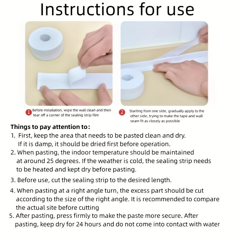 1pc Bathroom Waterproof Wall Stickers Sealing Tapes PVC Adhesive Sealing Strips Sink Edge Tape Kitchen Bathroom Accessories