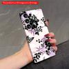 2DFlat Samsung Phone Case Elegant Purple Black Floral Pattern Phone Case Applicable To Galaxy S22 S23 S24 S25ULTRA S26 A12 A13 A14 A15 A16