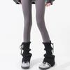 Thickened Middle Tube Socks Gift New Solid Color Leg Warmers Knitted Bow Harajuku Mid Calf Sock