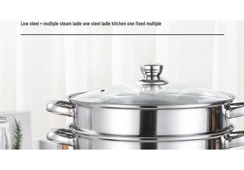 Stainless Steel Multi-Layer Steamer Pot for Buns, Soup, and Hot Pot - Compatible with Induction and Gas Stoves